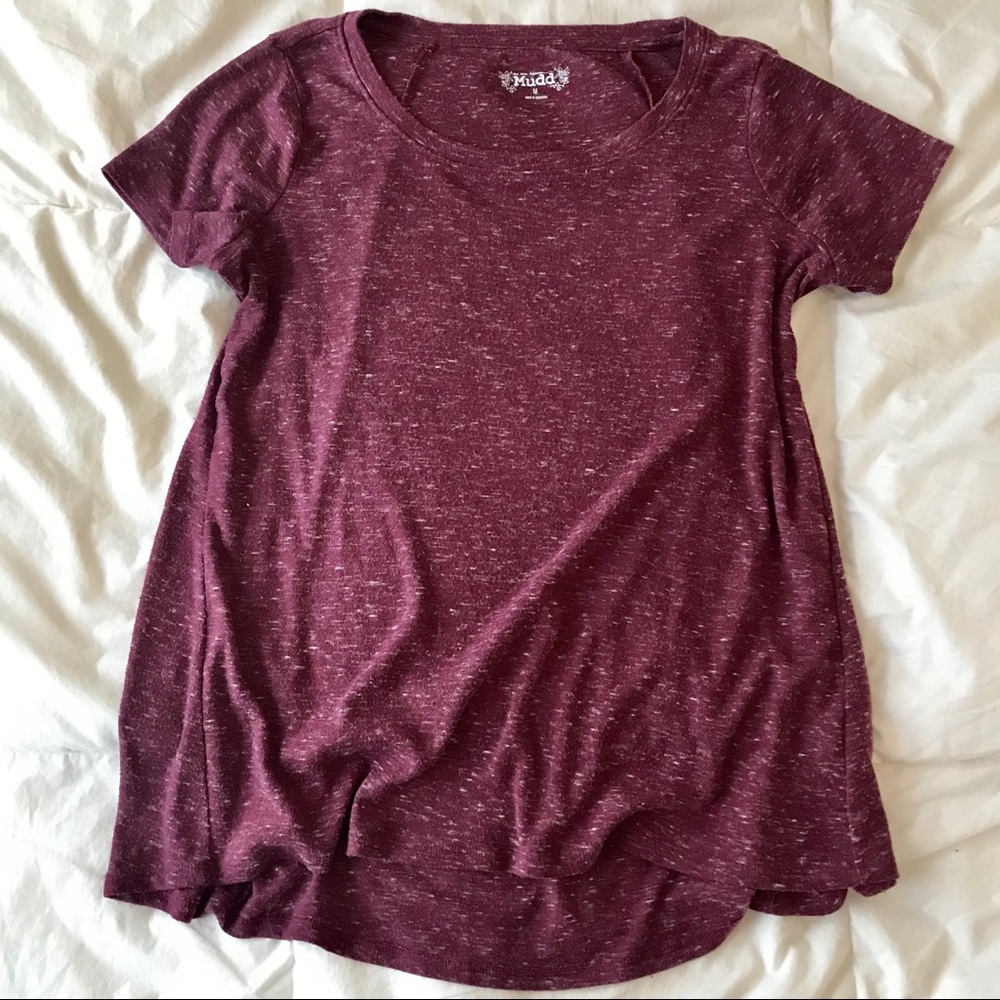 Mudd Tunic Top Burgundy